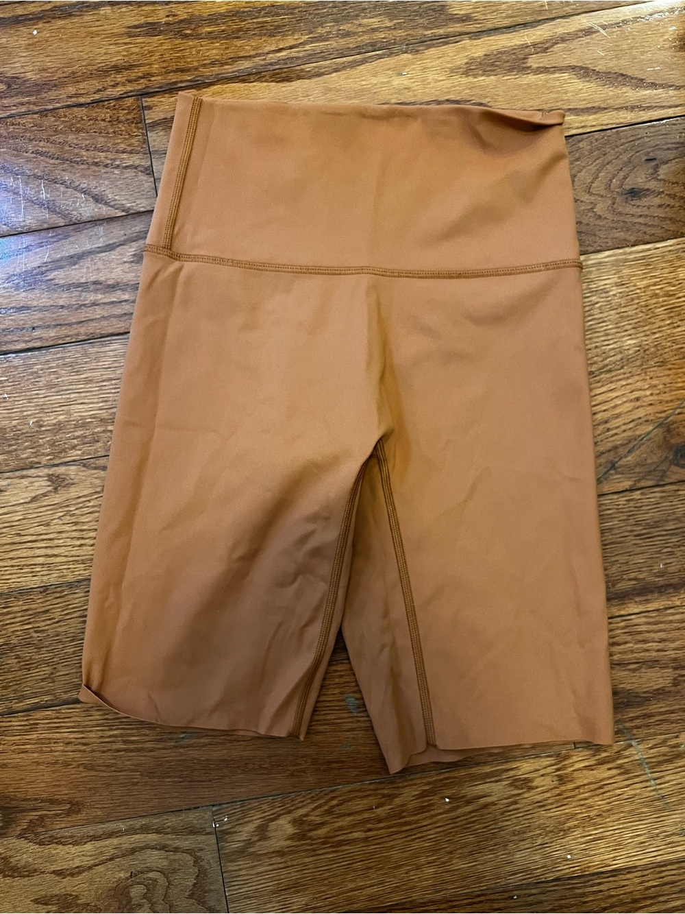 aerie High-Waist Bike Shorts in Rust